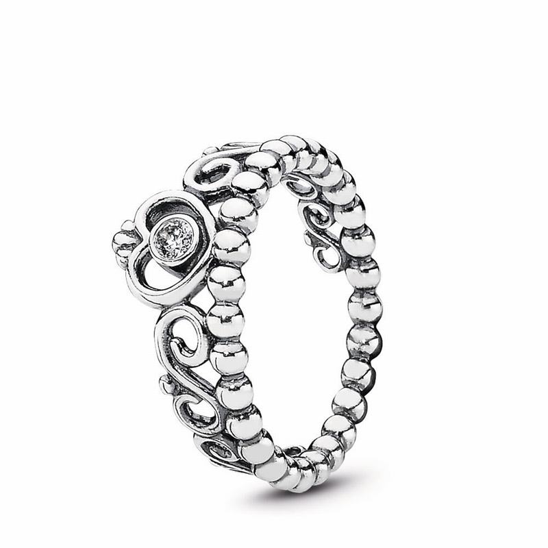 Pandora Australia Princess Tiara Crown Stackable Ring - Sterling Silver | OKFGJE680